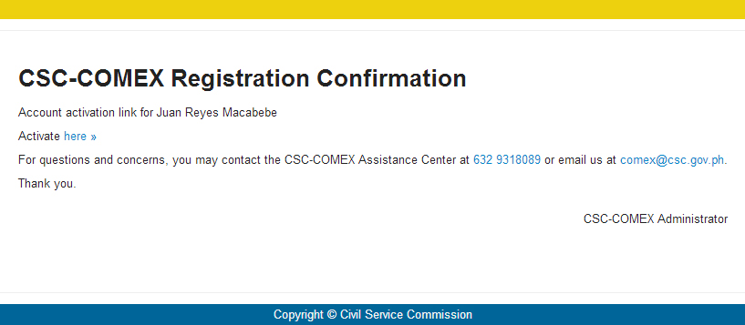 Registration Confirmation