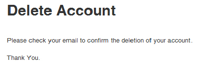 Confirm Delete Account